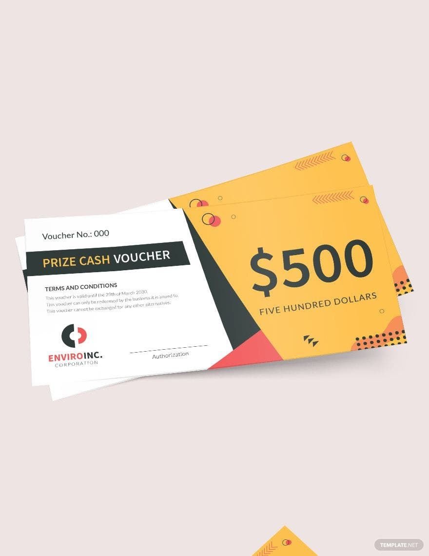 Prize Cash Voucher Template in Word, PDF, Illustrator, PSD, Apple Pages, Publisher