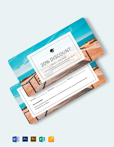 Travel Agency Voucher Template - Word | PSD | Apple Pages ...