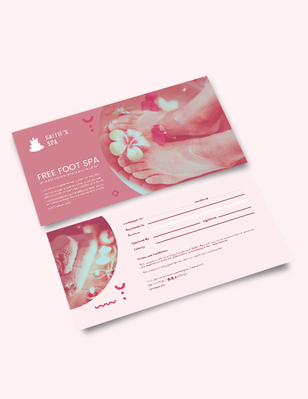 Beauty Spa Gift Voucher Template Word PSD Apple Pages 