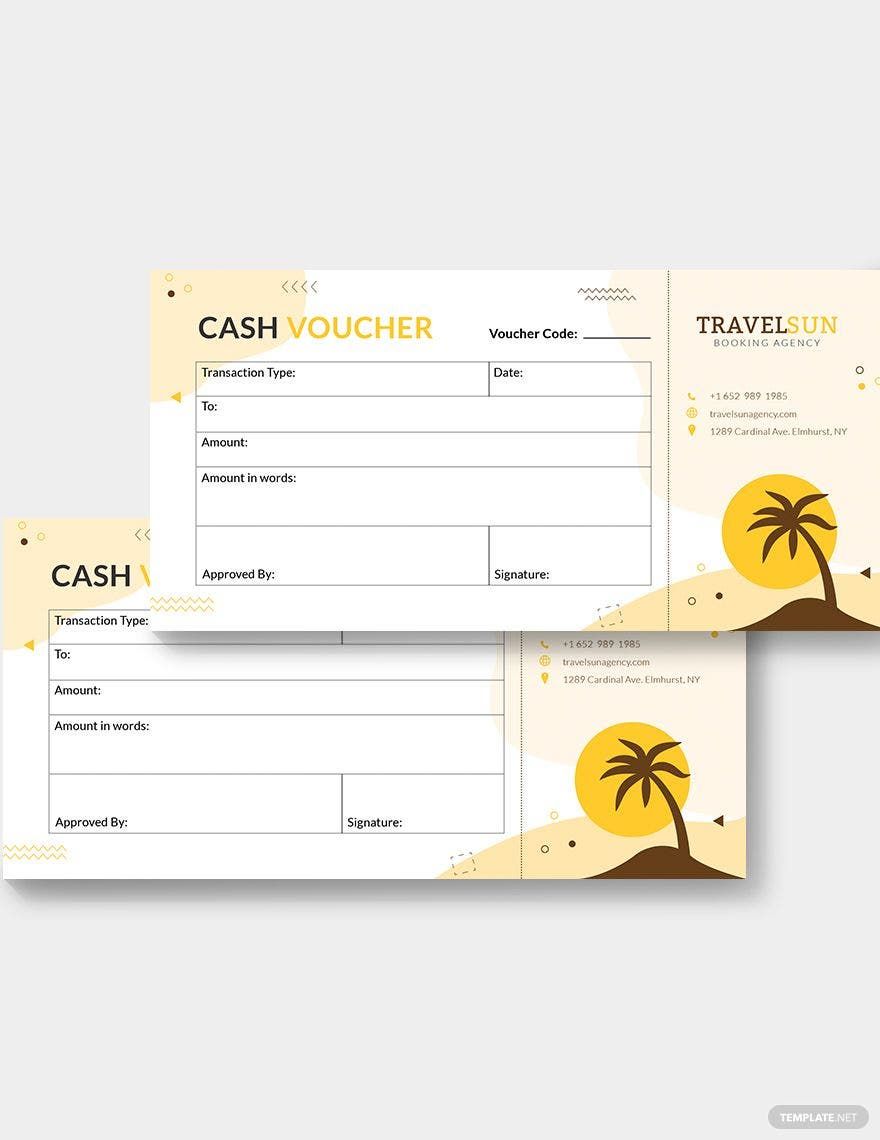 Travel Cash Voucher Template