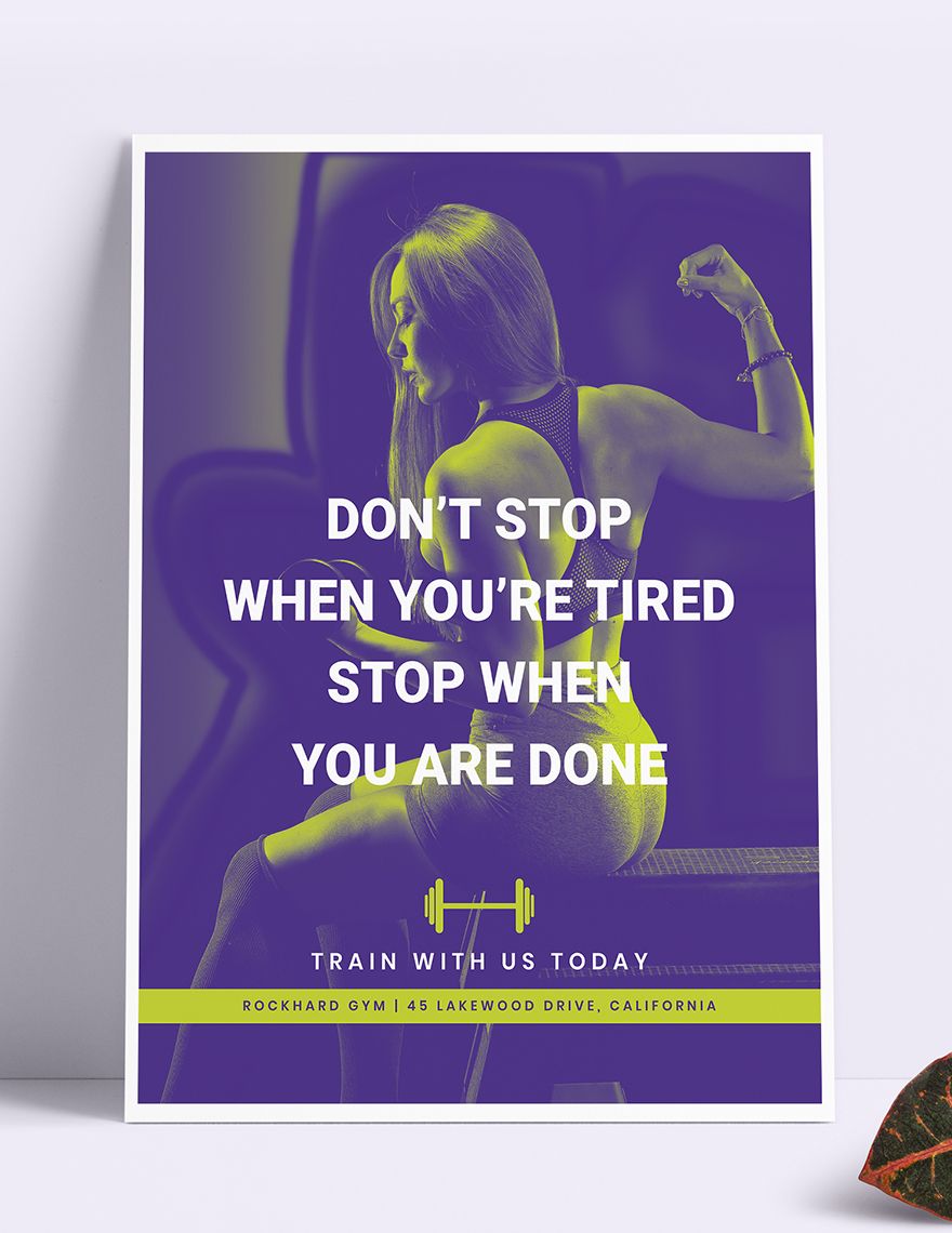 Gym Poster Editable