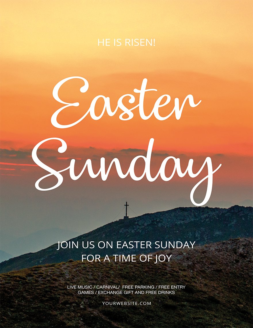 Creative Easter Sunday Flyer Template