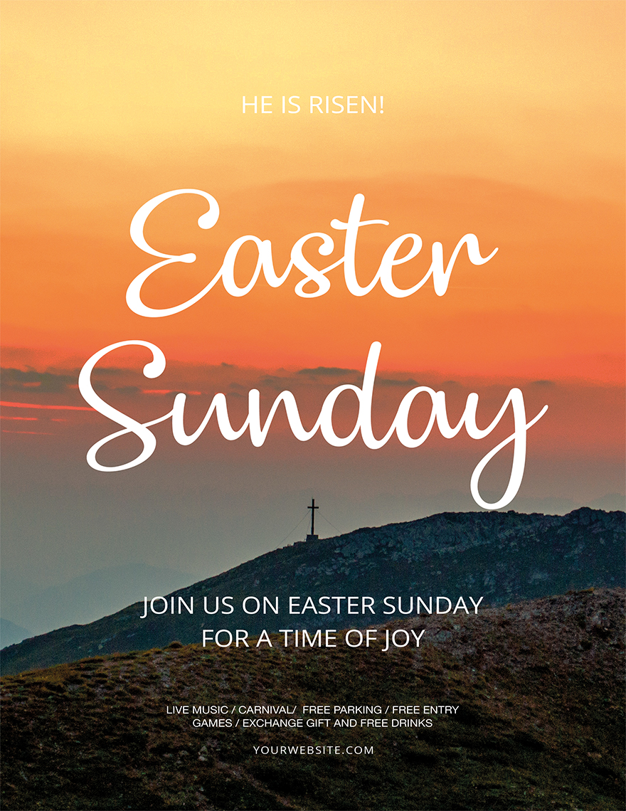 Easter Flyer Template - Illustrator, Word, Apple Pages, PSD, Publisher ...