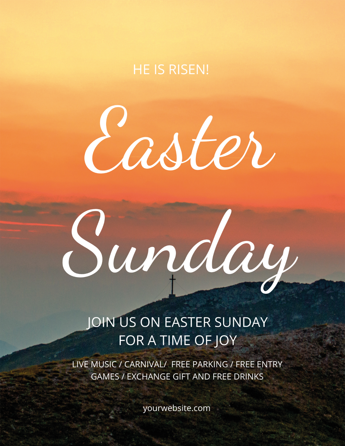 Creative Easter Sunday Flyer Template