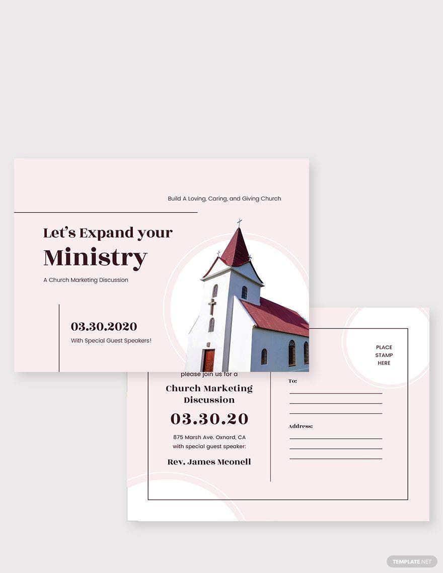 Church Marketing Postcard Template