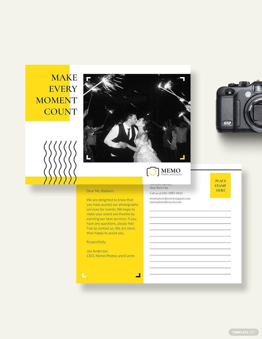 Event Photography Postcard Template