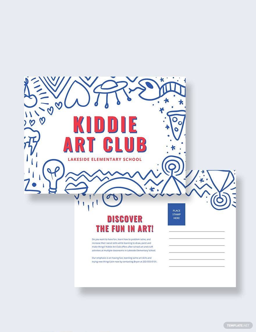 Kids Club Postcard Template