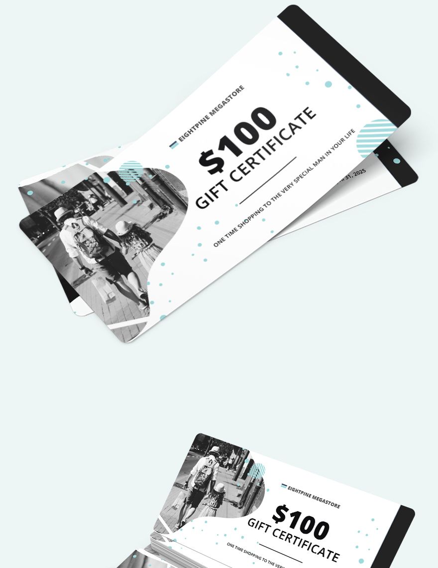 Fathers Day Shopping Voucher Template