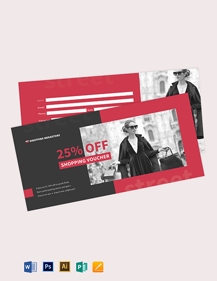 high street shopping voucher template