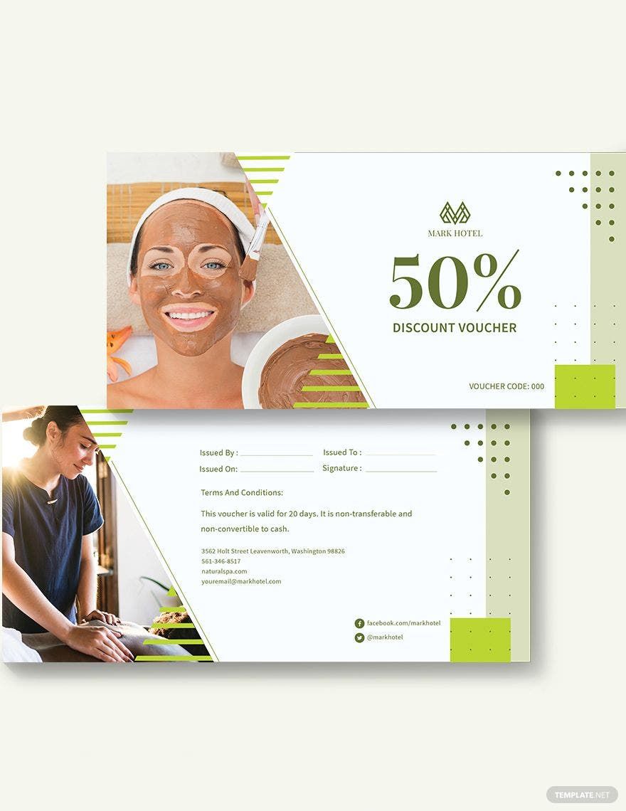Hotel Spa Voucher Template in Word, Illustrator, PSD, Apple Pages, Publisher