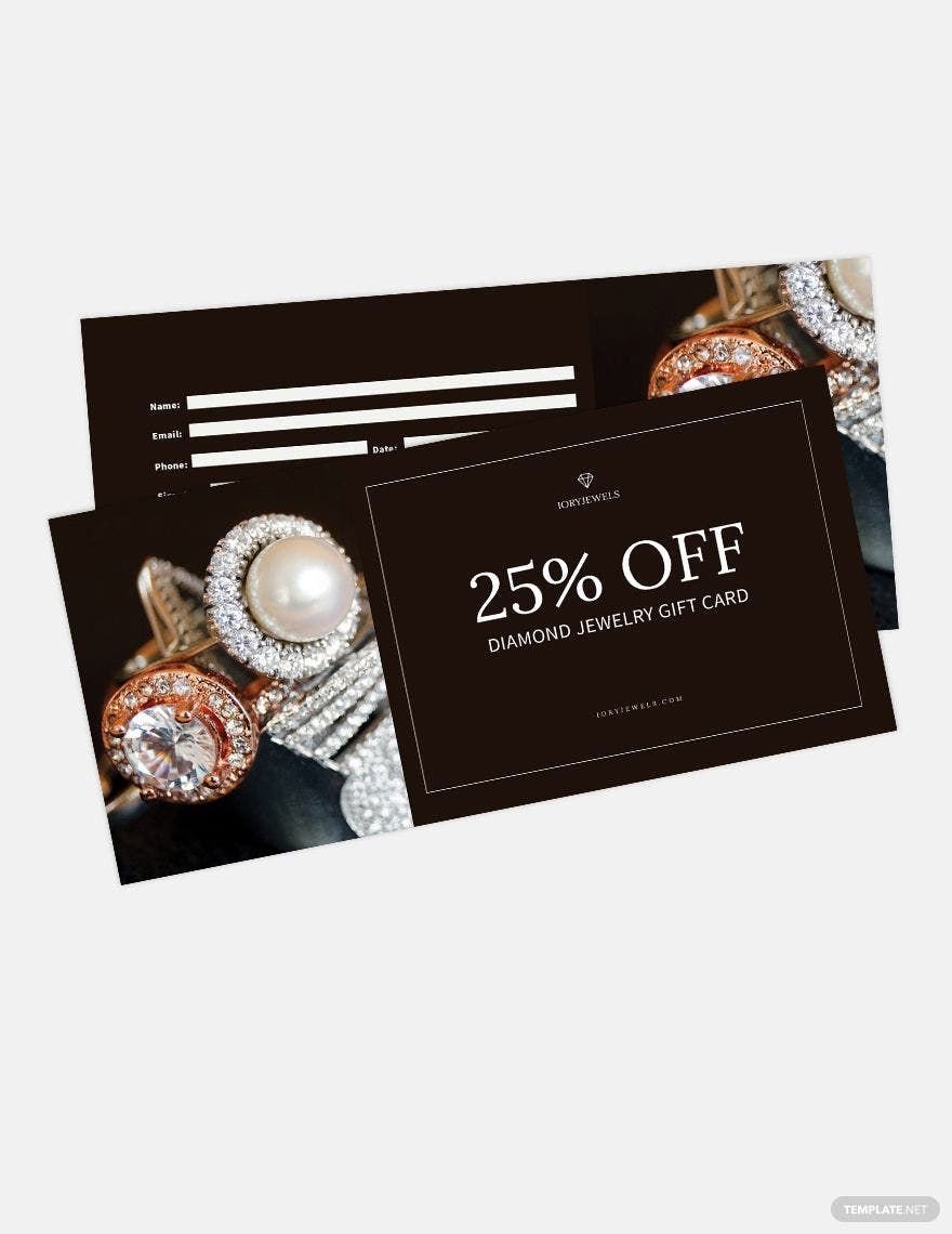 Jewelry Shopping Voucher Template in Word, Illustrator, PSD, Apple Pages, Publisher