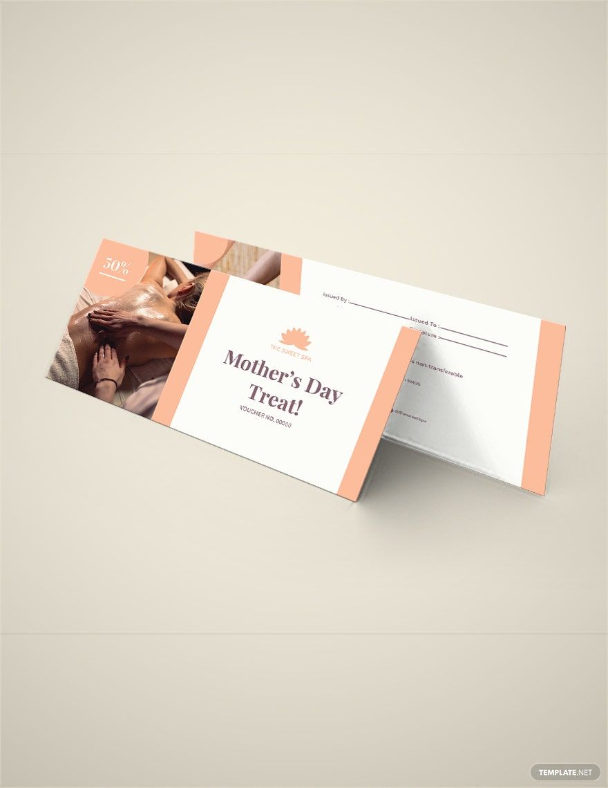 Mothers day Spa Voucher Template in Word, Illustrator, PSD, Apple Pages, Publisher