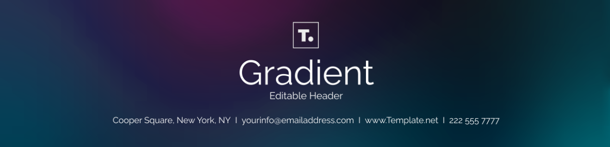 Gradient Editable Header
