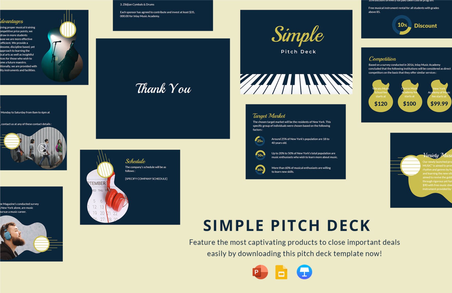 Free Simple Pitch Deck Template in PowerPoint, Google Slides, Apple Keynote