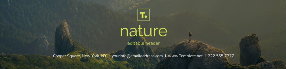 Nature Editable Header