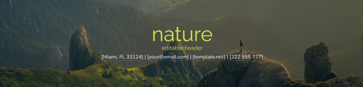 Nature Editable Header