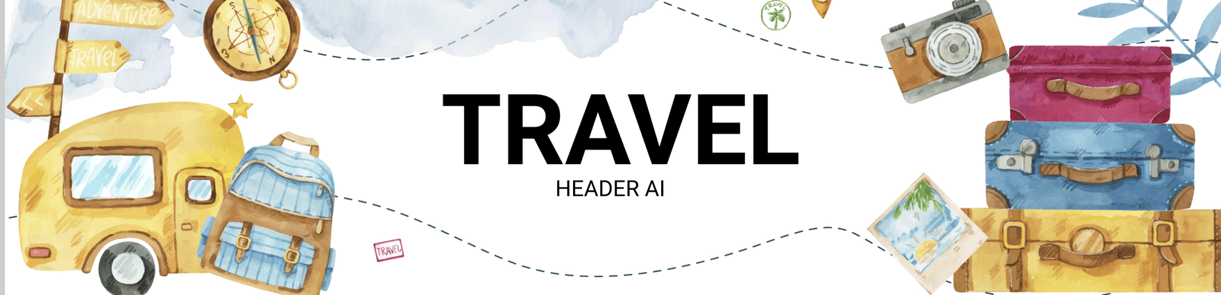 Free Travel Header AI Template
