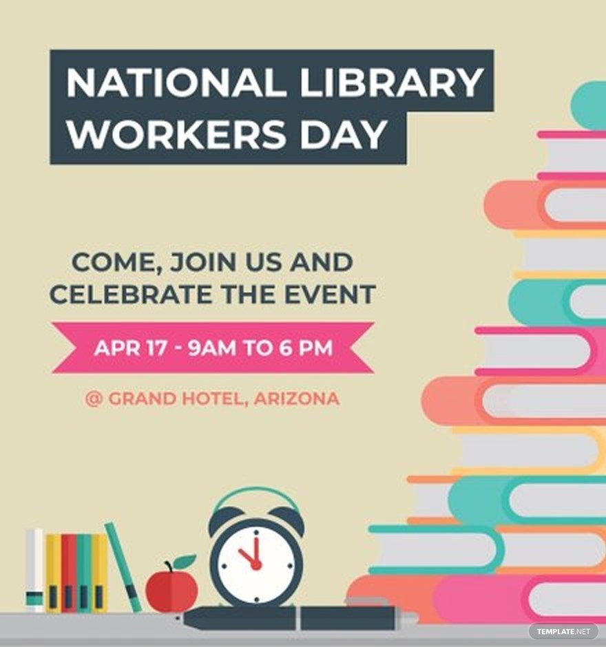 National Library Workers Day Snapchat Geofilter Template