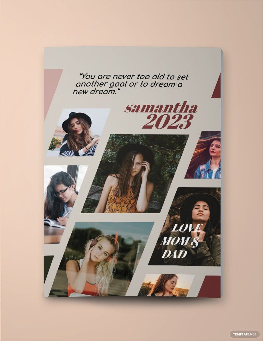 Full page Student Yearbook Ad Template