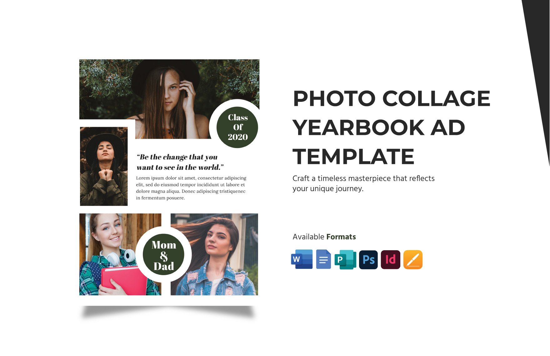 Photo Collage Yearbook Ad Template