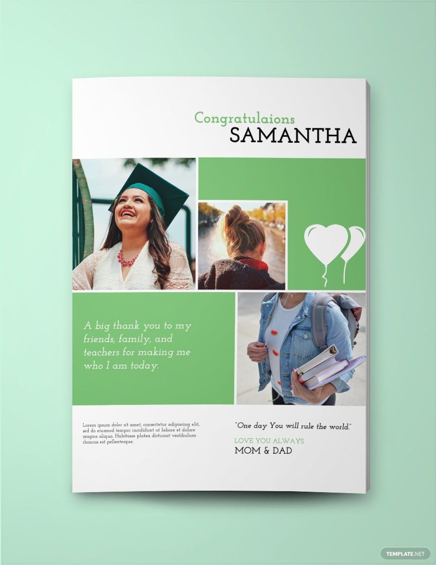 Senior Yearbook Ad Template in Word, Google Docs, PSD, Apple Pages, Publisher, InDesign