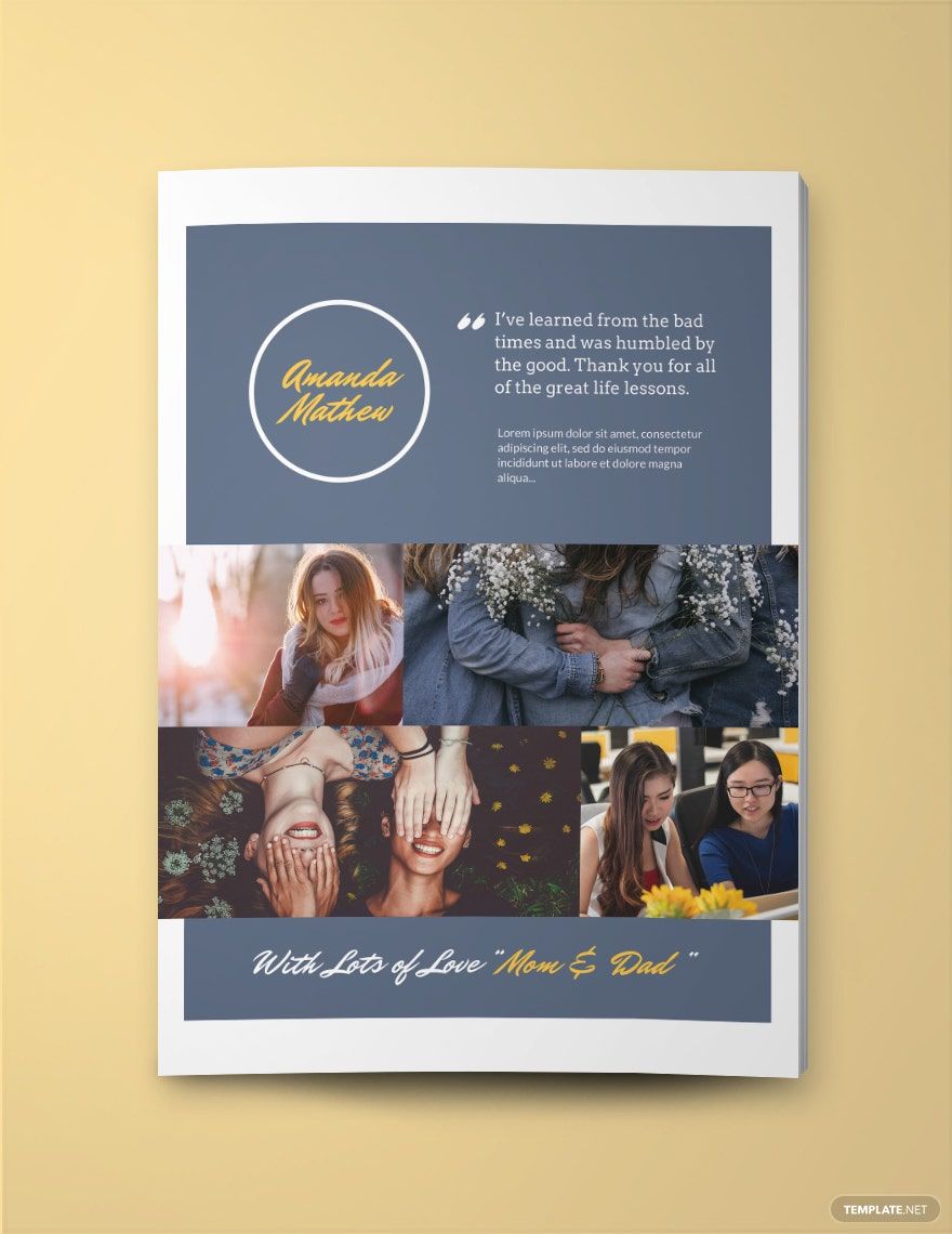 Students Yearbook Ad Template