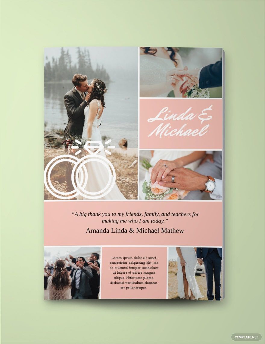Wedding Yearbook Ad Template