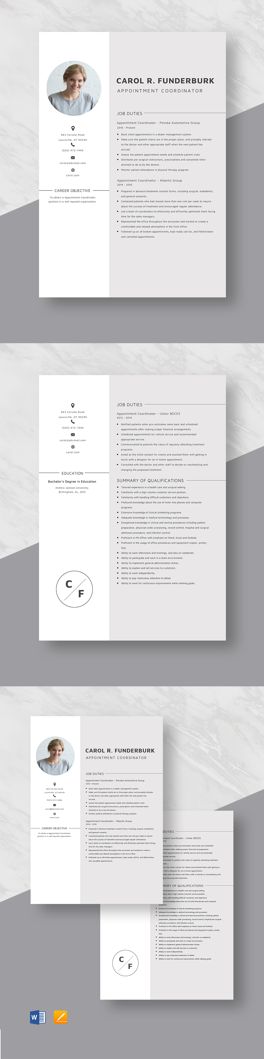 organ-transplant-coordinator-resume-template-word-apple-pages