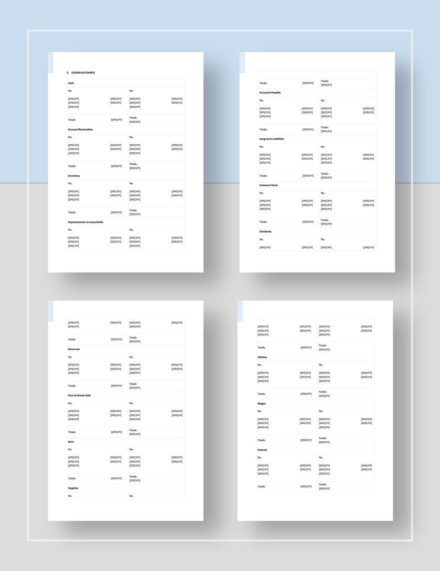 Annual Report Format Template