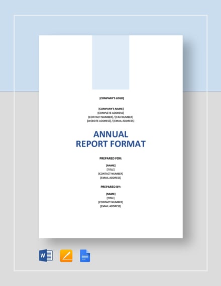 annual report format