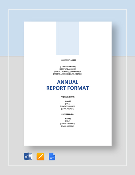 Annual Report Template Word Free Download