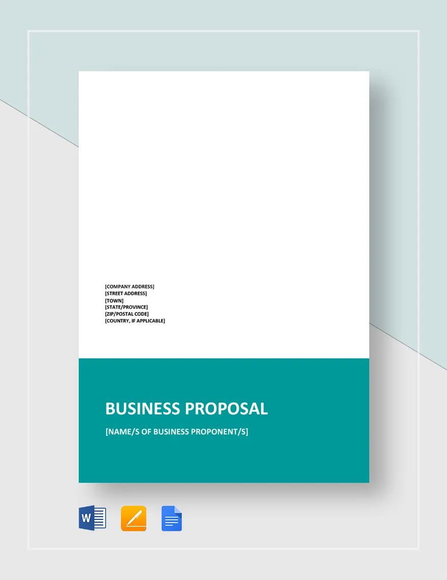 Business Proposal Format Template