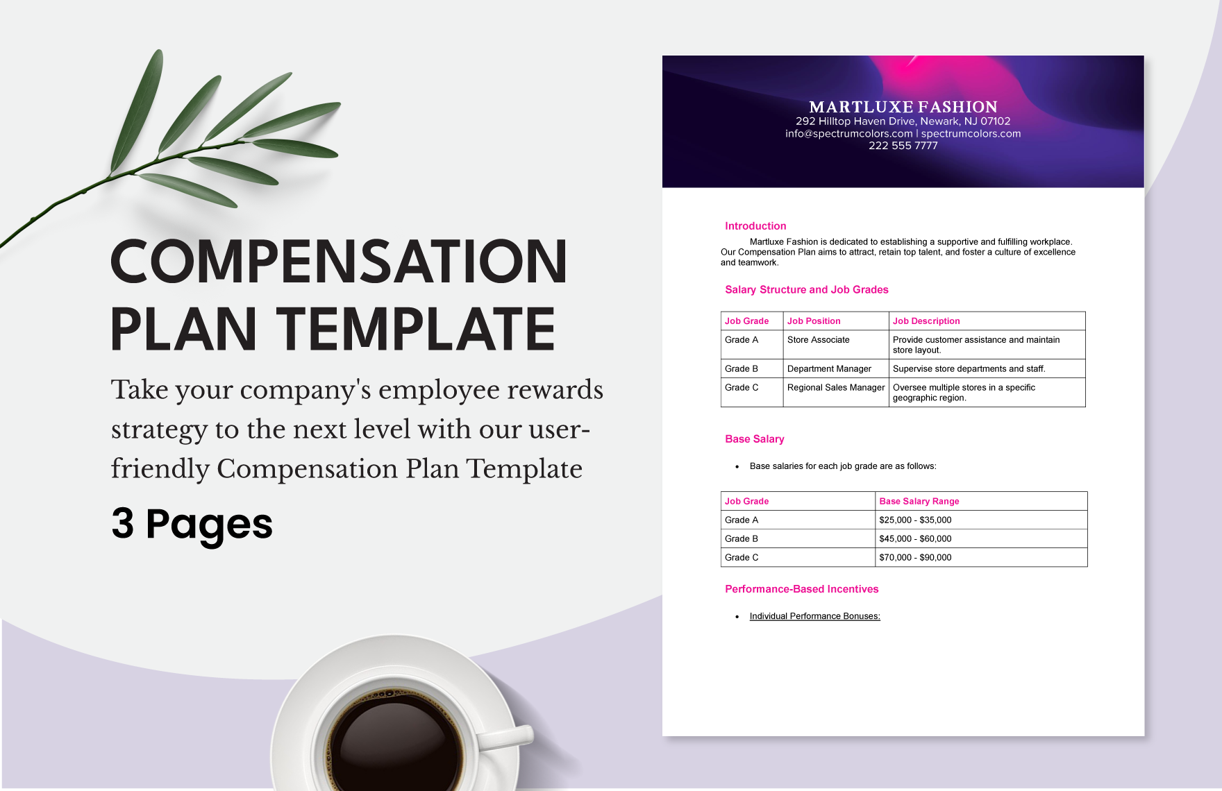 Compensation Plan Template