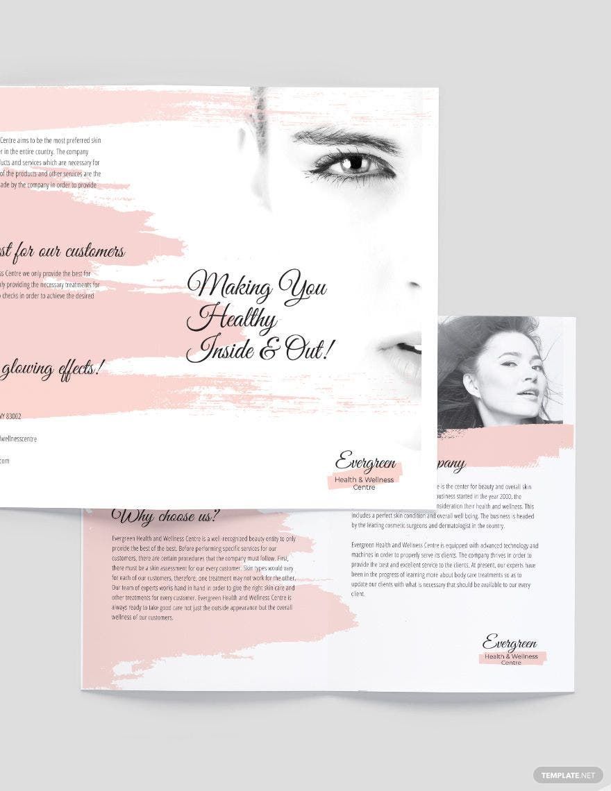 Accordion Fold Bi-Fold Brochure Template