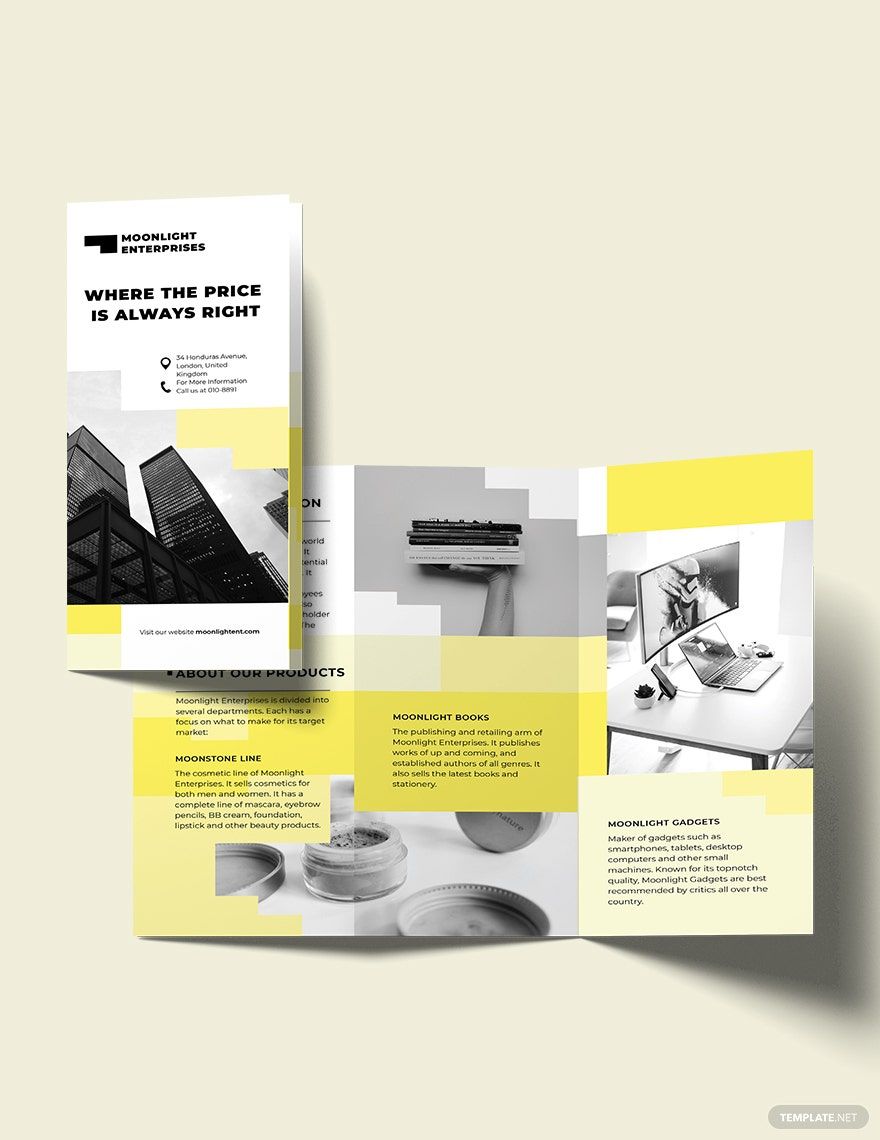 Commercial Tri-Fold Brochure Template