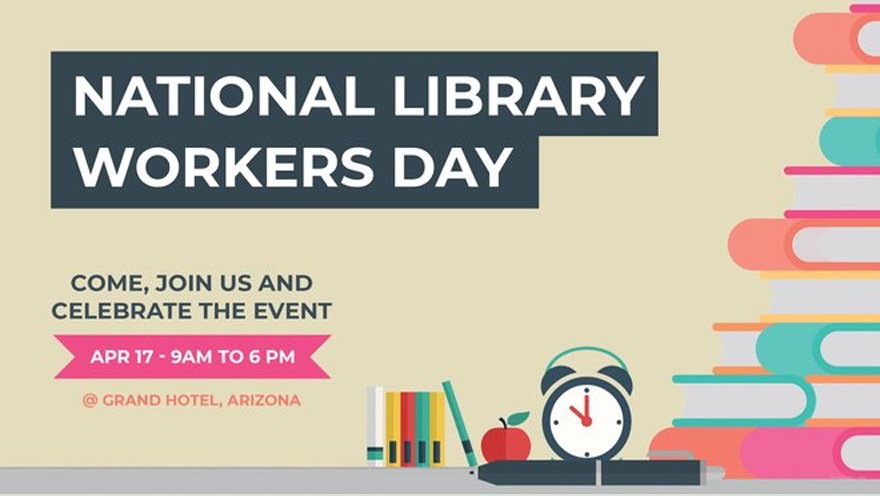 National Library Workers Day YouTube Channel Cover Template
