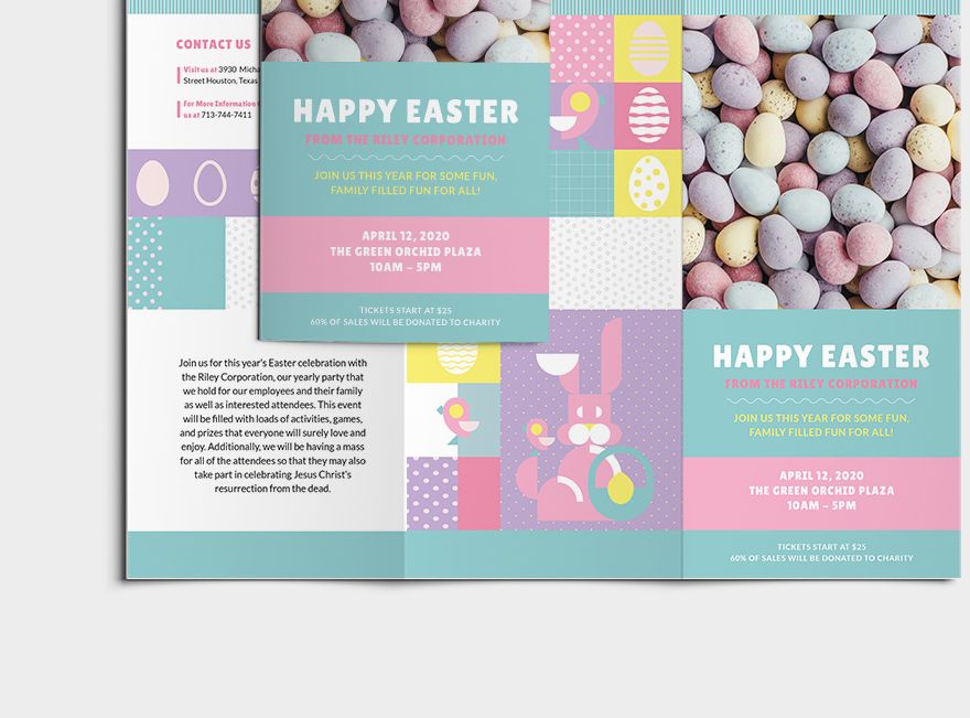 Easter Tri-Fold Brochure Template