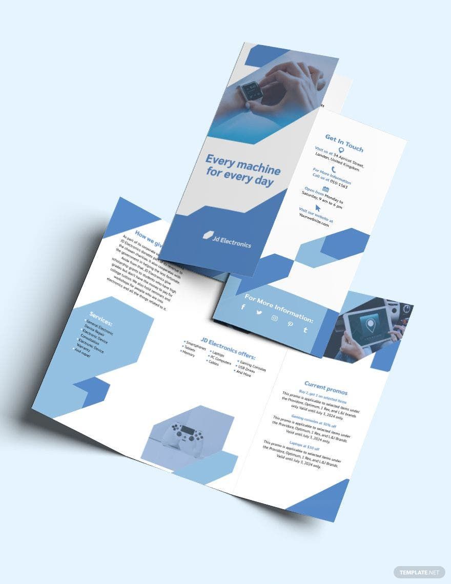 Electronic Tri-Fold Brochure Template