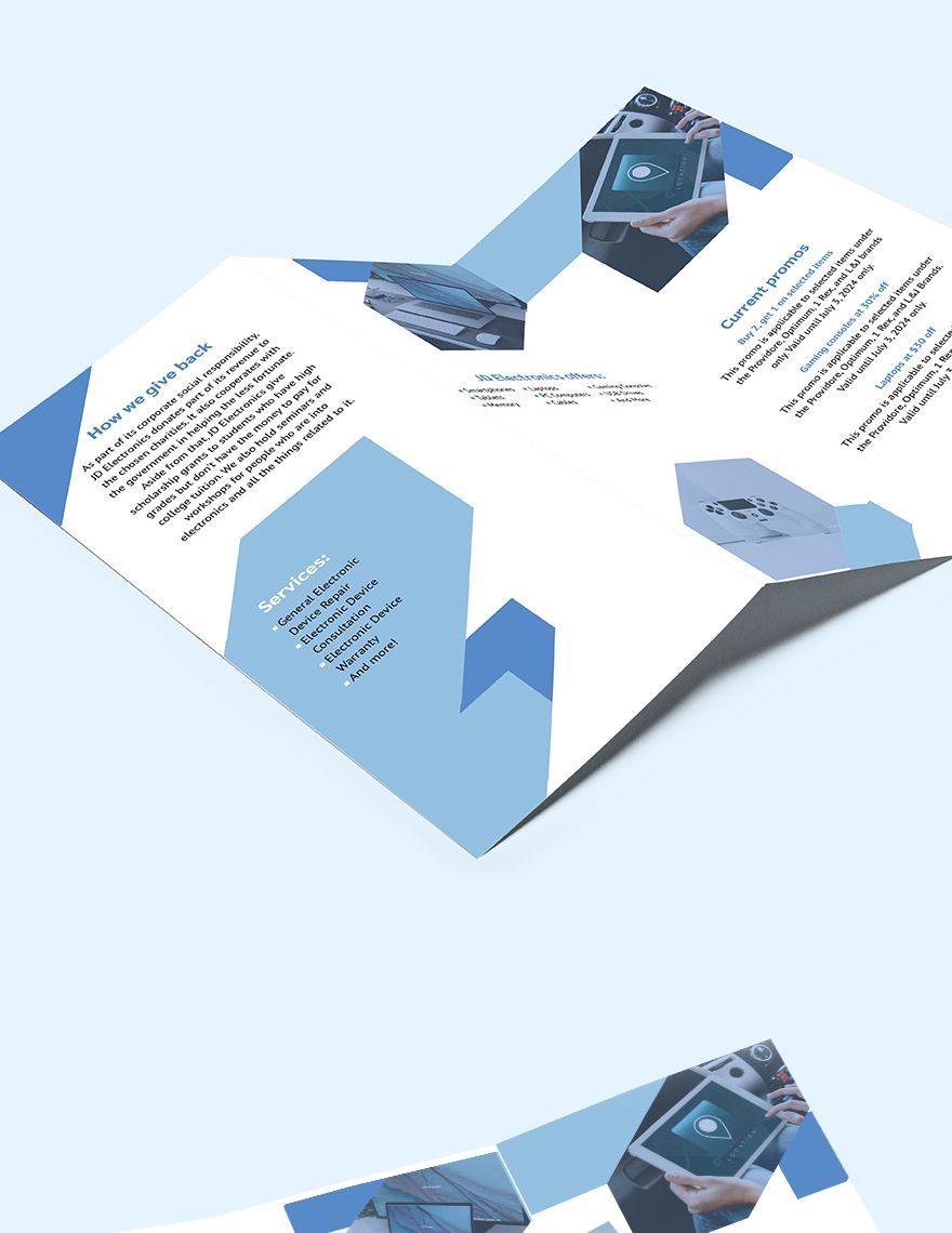 Electronic Tri-Fold Brochure Template