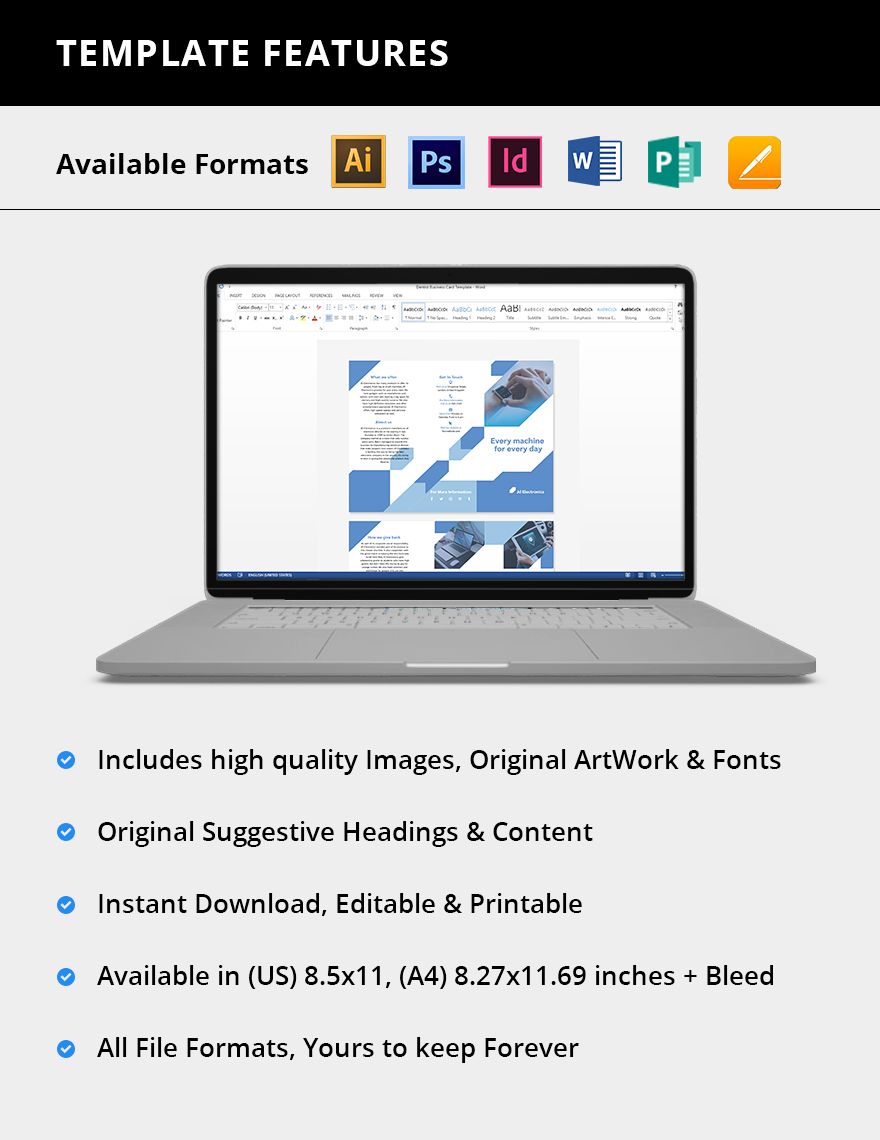 Electronic Tri Fold Brochure Template Google Docs Illustrator 