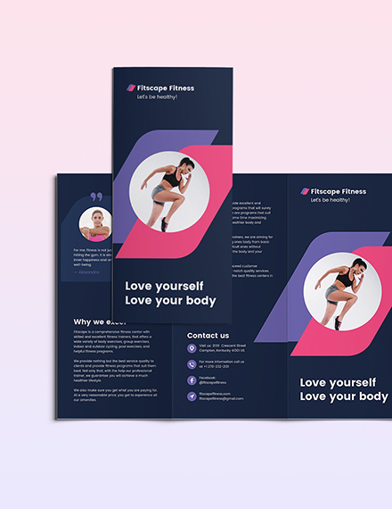 Fitness Center TriFold Brochure Download