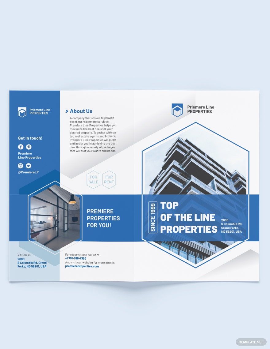 Property Bi-Fold Brochure Template