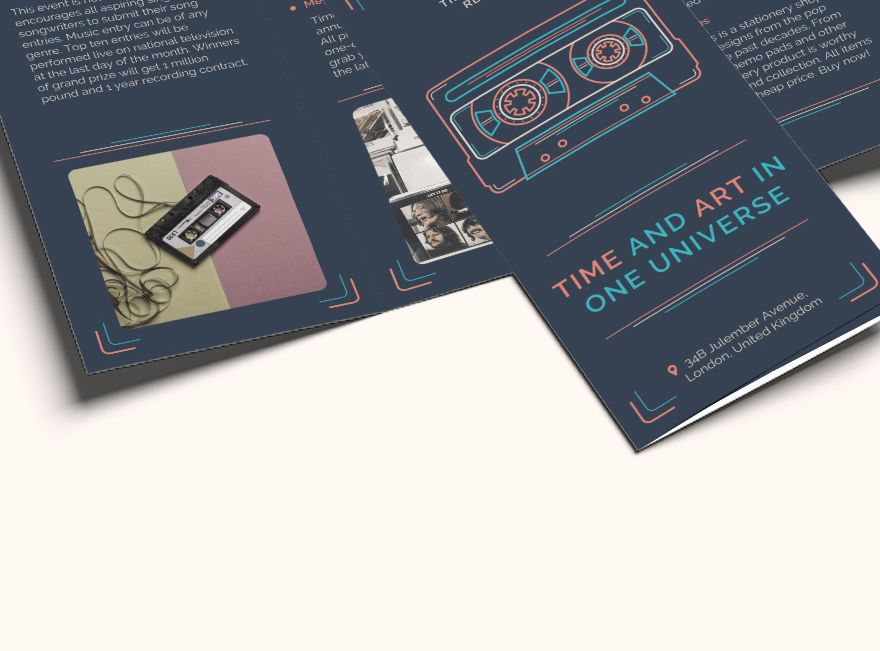 Retro Business Tri-Fold Brochure Template