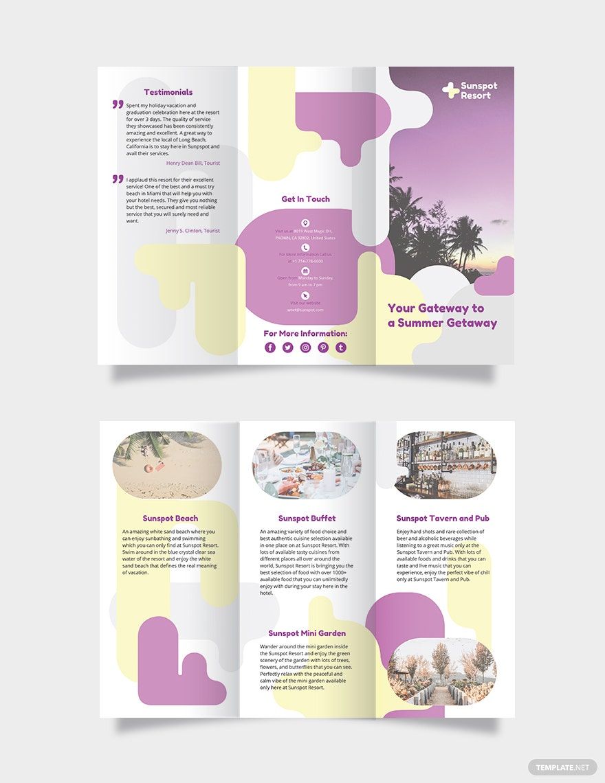 Summer Tri-Fold Brochure Template