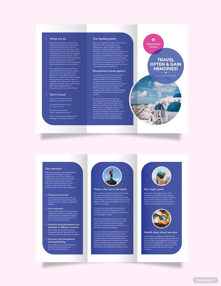 Vacation Tri-Fold Brochure Template