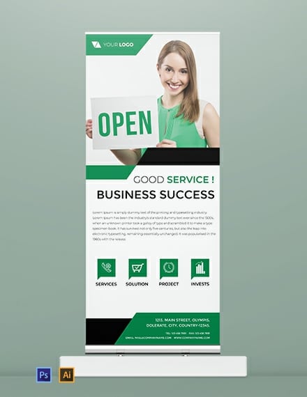 14 Free Roll Up Banner Templates Adobe Photoshop Psd Indesign Apple Pages Illustrator Template Net