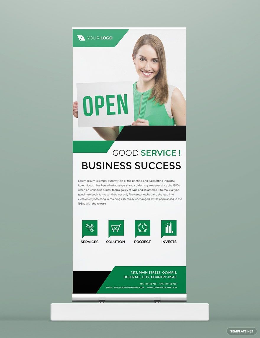 Official Roll Up Banner Template
