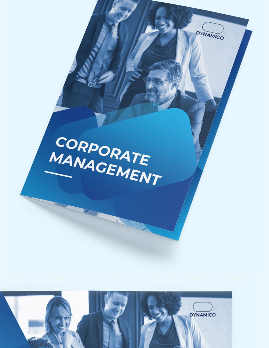 Corporate Management Bi-Fold Brochure Template