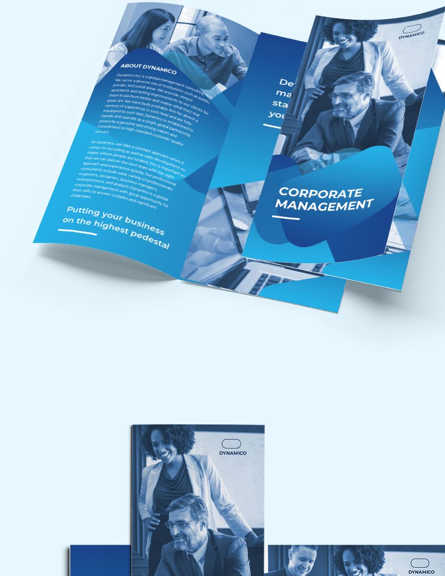 Corporate Management Tri-Fold Brochure Template