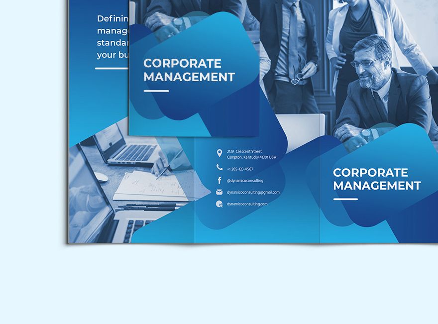 Corporate Management Tri-Fold Brochure Template
